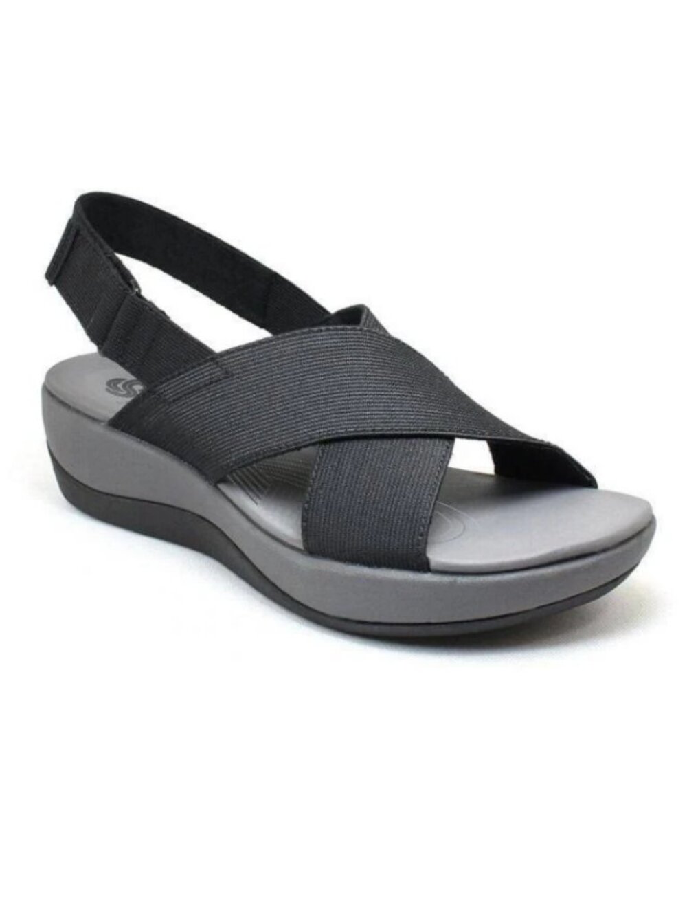 Cloudsteppers by Clarks Arla Kaydin Black Crisscross-Strap Sandals (9.5 M) New